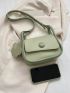 New Mini Contrast Button Irregular Flap Small Fresh Women's Shoulder Bag