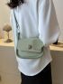 New Mini Contrast Button Irregular Flap Small Fresh Women's Shoulder Bag