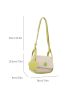 New Mini Contrast Button Irregular Flap Small Fresh Women's Shoulder Bag