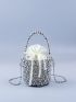 Mini Bucket Bag Drawstring & Beaded Design