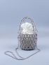 Mini Bucket Bag Drawstring & Beaded Design