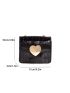 Mini Flap Square Bag Crocodile Embossed Heart Decor