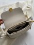 Small Flap Square Bag Metal Decor Elegant