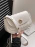 Minimalist Saddle Bag Small Flap White