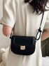 Minimalist Saddle Bag Mini Flap Black