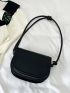 Minimalist Saddle Bag Mini Flap Black