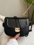 Minimalist Saddle Bag Mini Flap Black