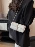 Minimalist Square Bag Mini Metal Decor White