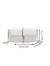 Minimalist Square Bag Mini Metal Decor White