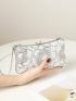 Rhinestone & Faux Pearl Decor Box Bag For Party