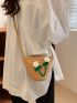 Small Crossbody Bag Flower Decor