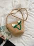 Small Crossbody Bag Flower Decor