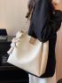 Minimalist Shoulder Tote Bag Small With Bag Charm