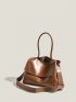 Solid Brown Shoulder Bag Minimalist & Elegant Style