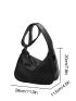 Medium Hobo Bag Solid Black Minimalist Style