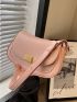 Small Saddle Bag Solid Pink Fashion Style