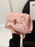 Small Square Bag Solid Pink Fashion Style