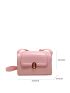 Small Square Bag Solid Pink Fashion Style