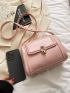 Small Square Bag Solid Pink Fashion Style