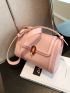 Small Square Bag Solid Pink Fashion Style