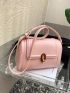 Small Square Bag Solid Pink Fashion Style