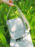 Mini Square Bag Solid White Fashion Style