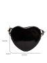 Mini Novelty Bag Solid Black Heart Shaped