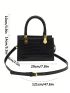 Mini Square Bag Crocodile Embossed Double Handle