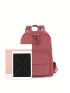 Medium Fashion Backpack Multi-zipper For School