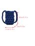 Mini Crochet Bag Solid Blue