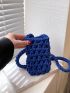 Mini Crochet Bag Solid Blue