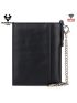 Fashion Men Genuine Leather Wallet Rfid Blocking Business Card Holder Zipper Male Short Coin Purse