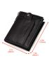 Fashion Men Genuine Leather Wallet Rfid Blocking Business Card Holder Zipper Male Short Coin Purse