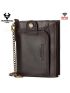 Fashion Men Genuine Leather Wallet Rfid Blocking Business Card Holder Zipper Male Short Coin Purse