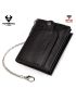 Fashion Men Genuine Leather Wallet Rfid Blocking Business Card Holder Zipper Male Short Coin Purse