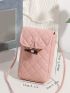 Embroidery Mobile Phone Bag Women Fashion Shoulder Bag Female Mini Crossbody Messenger Bag Pu