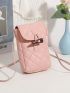 Embroidery Mobile Phone Bag Women Fashion Shoulder Bag Female Mini Crossbody Messenger Bag Pu