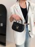 New Mini Solid Color Texture Indentation Twist Lock Women's Handbag Diagonal Shoulder Bag