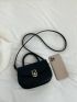 New Mini Solid Color Texture Indentation Twist Lock Women's Handbag Diagonal Shoulder Bag