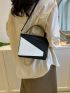 Colorblock Square Bag Small Flap Top Handle