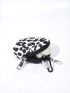 Medium Ruched Bag Leopard Print Top Handle With Coin Purse For Daily