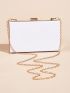 Mini Box Bag Baby Pink Chain Strap For Party