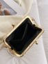 Small Straw Bag Faux Pearl Decor Chain Strap For Vacation