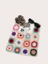 Random Floral Pattern Crochet Bag Vacation