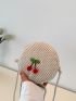 Mini Straw Bag Cherry Decor Vacation