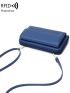 Minimalist Phone Wallet PU Zipper With Adjustable-strap RFID For Outdoor Travel