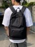 Minimalist Laptop Backpack Solid Black