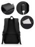 Minimalist Laptop Backpack Solid Black