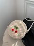 Mini Straw Bag Cherry Decor Vacation