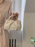 Small Ruched Bag Pearl Strap Minimalist